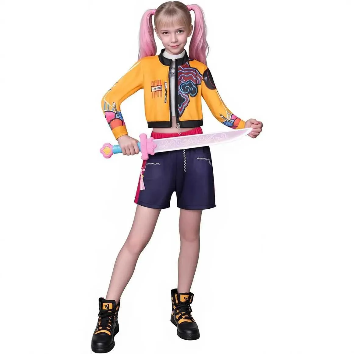 Bambini K Pop Cacciatori Di Demoni Vesto Rumi Zoey Mira Costume Cosplay Ragazze Bambini Volare Abo Manica Halloween Natale Festa Di Compleanno W251107 Da 7,83 € | DHgate