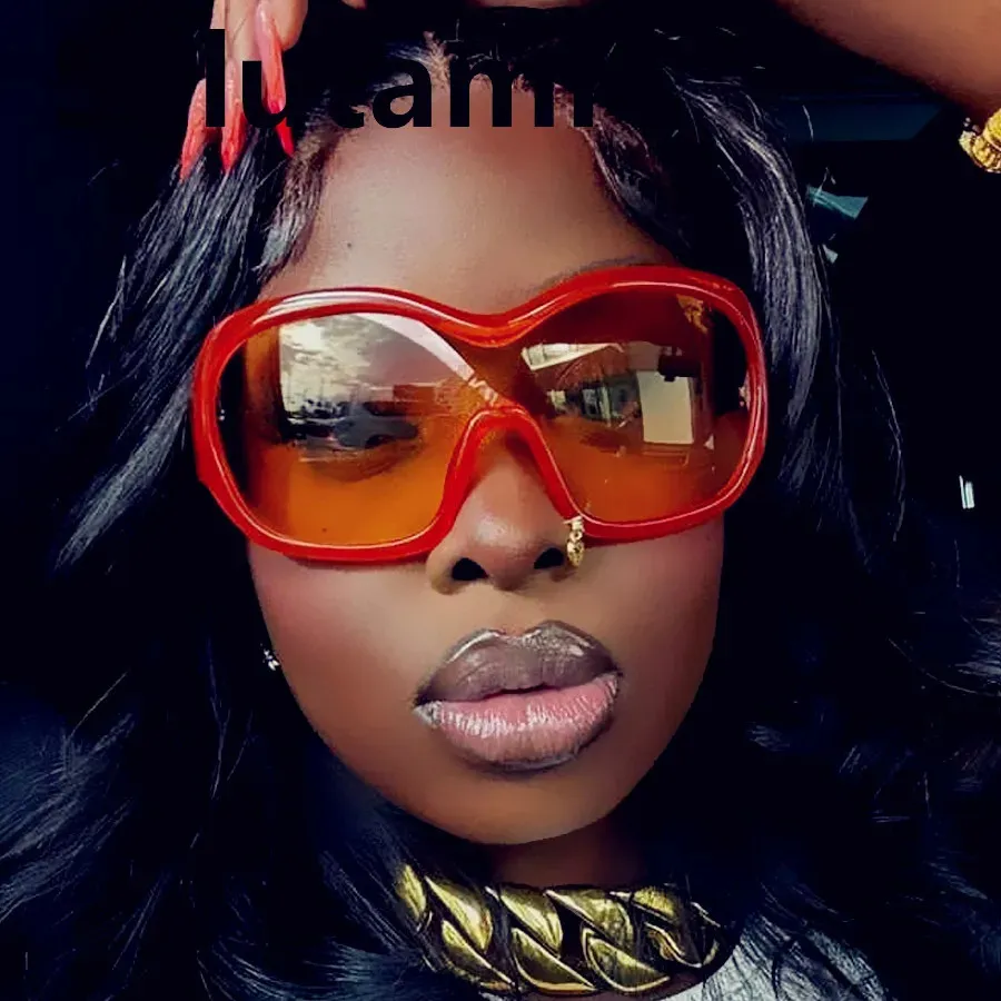 Oversized Shield Sunglasses for Women UV400 Protection Retro Y2K Amazon.com: mincl Fashion Super Big Cat Eye Y2K Sunglasses  main image 4