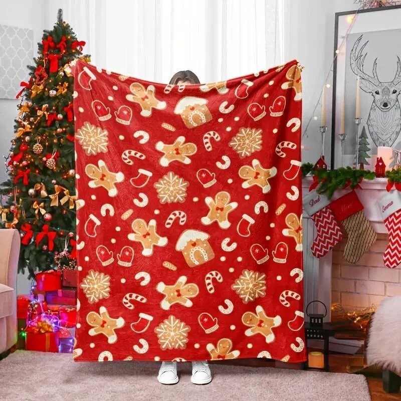 Plaid di Natale | morbido pile decorativo per la casa, caldo