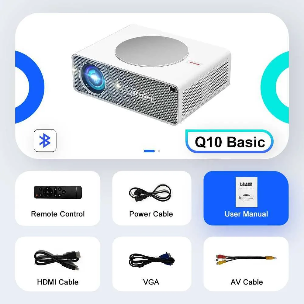 新しいQ10プロジェクターフルHDホームシアターCINEMA 9500 LUMENS...を 