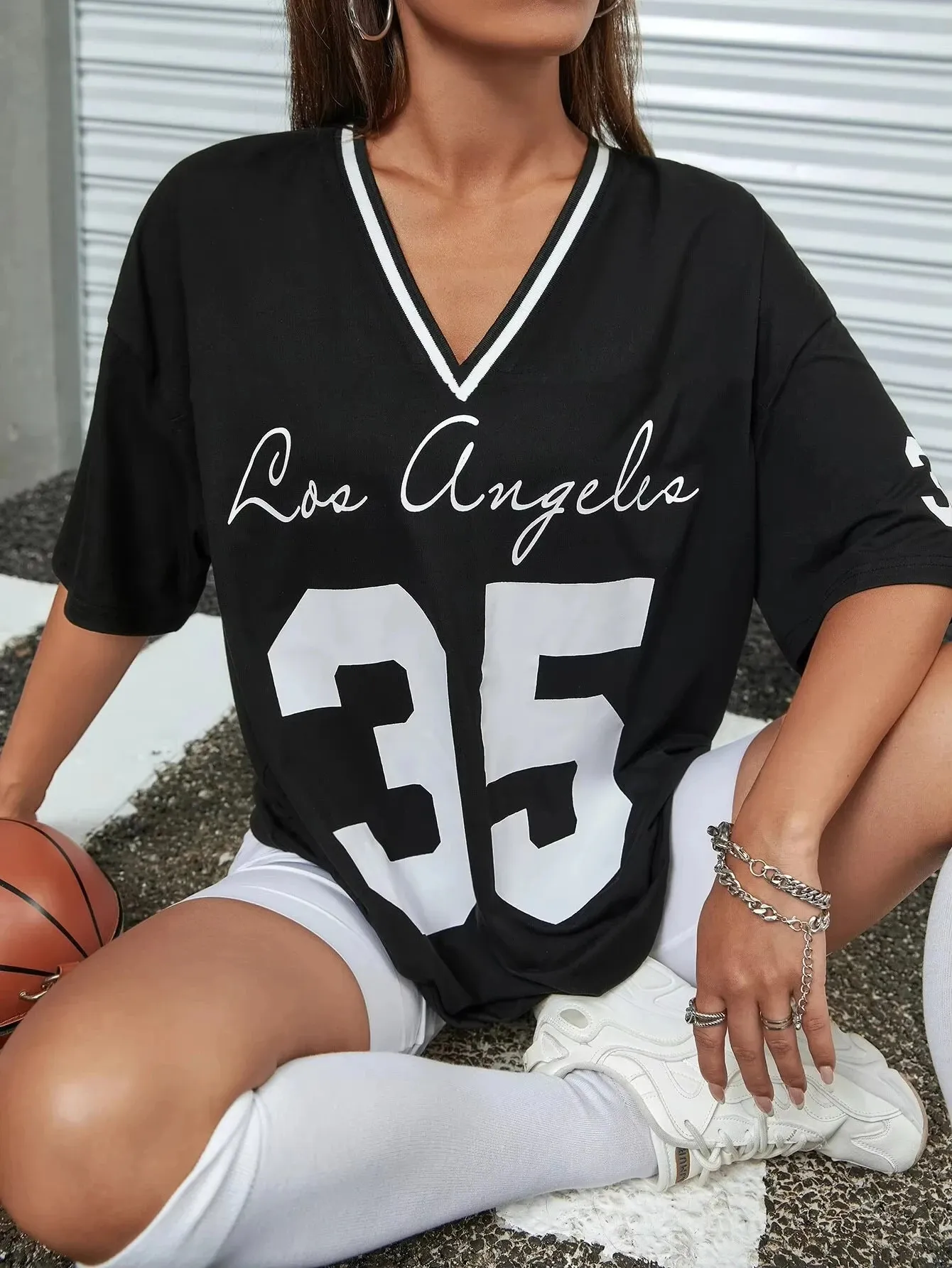 Save Big on Bulk Women's Short Sleeved V Neck T Shirt Women's Baseball Tee  Summer V Neck Short Sleeve Graphic T Shirt, Casual Loose Fit, Sports Top