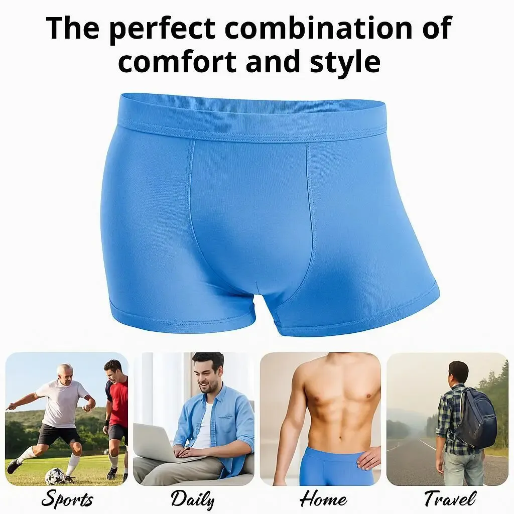 DANISH ENDURANCE Boxer Uomo in bambù Ultra Morbido, Mutande Boxer Bamboo Comodi, Traspiranti, 6 o 10 Paia, MC (2xNero, 2xRosso, 2xNavy), S