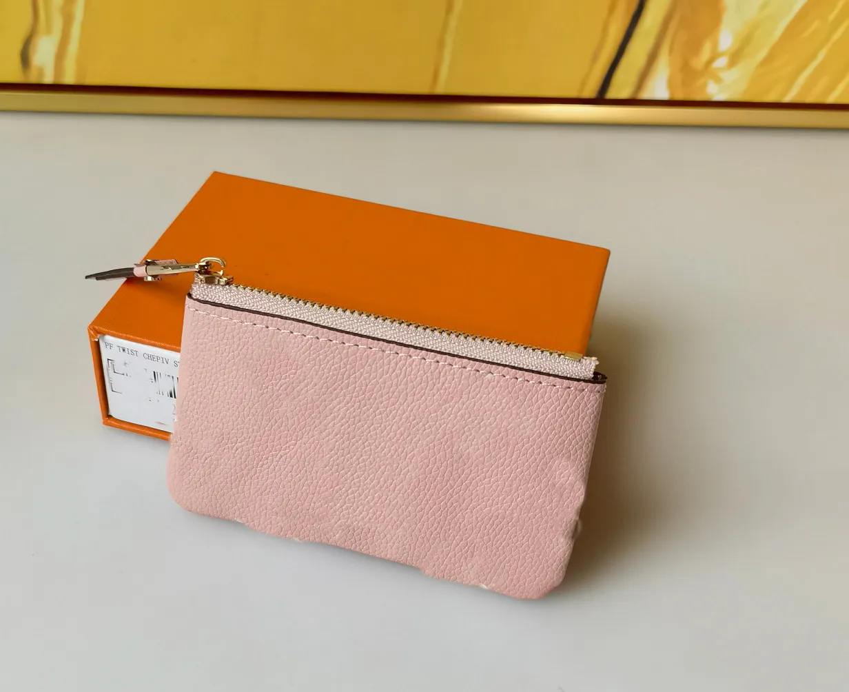 designer wallets Keychain Ring KEY coin purse Damier leather Credit Card Holder women men small zipper purses Wallet