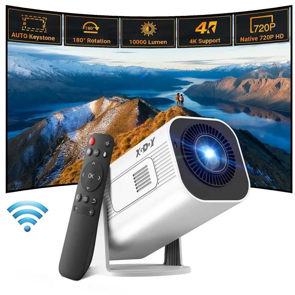 UHD 4K Mini Projector 10000 Lumen LED 1080P WiFi Bluetooth Portable Home Theater