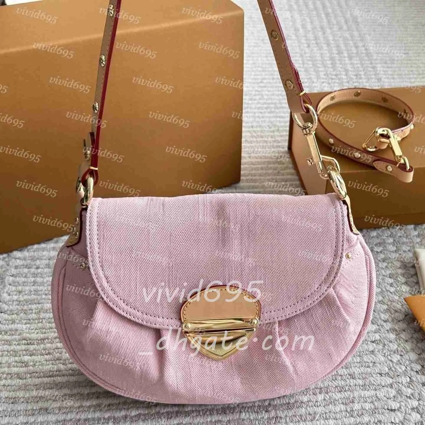 サクラ15 Sakura Style Crossbody Bag Pink Denim Fashion Shoulder Bag For