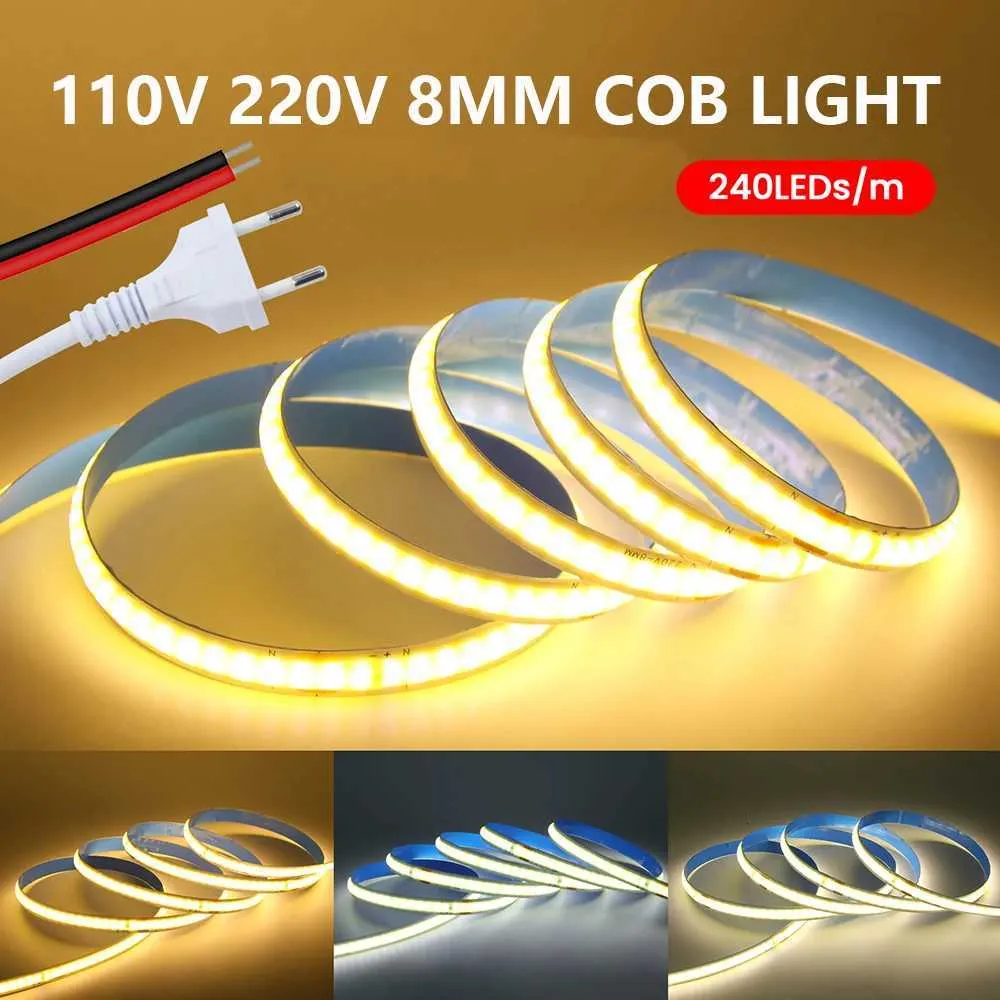 5M 10M 15M 20M 110V 220V COB LED Strip Light Super... From Time_flies ...