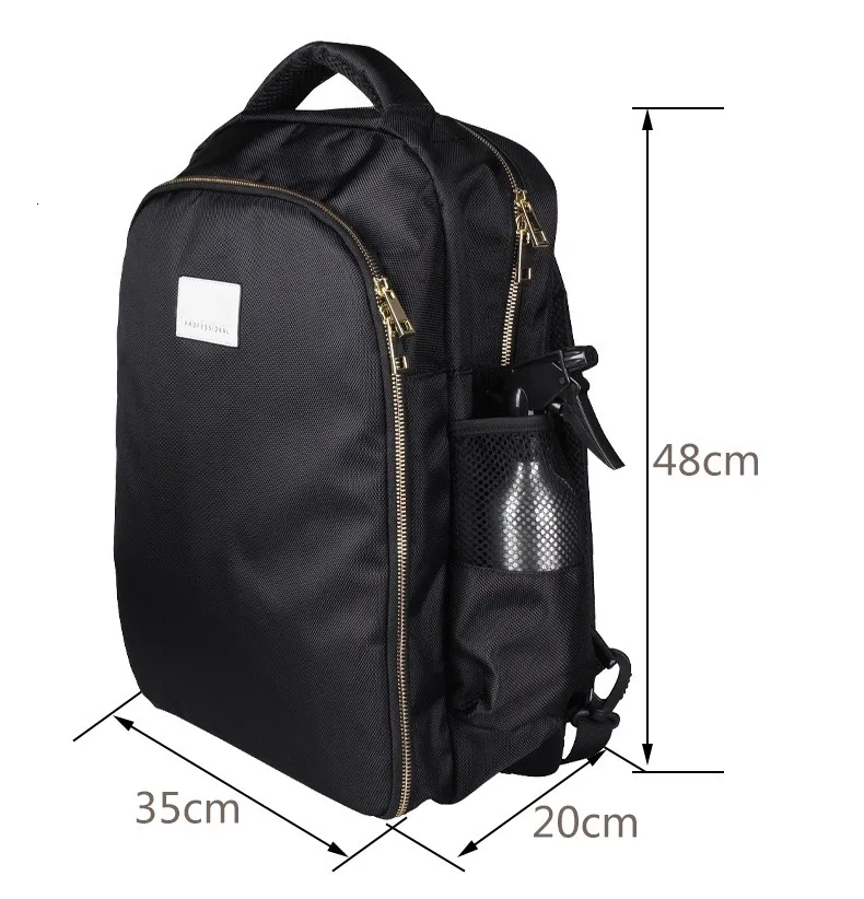 Sac De Coiffeur Grande Capacité - Organisateur Multifonction Avec Poches - Pour Outils De Coiffure, Maquillage (40x23x27cm)