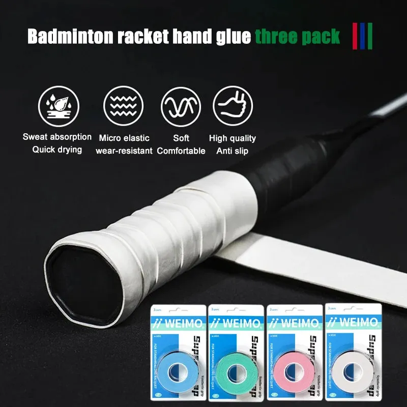 Tennis Racket Handle Grip Leather Anti Slip Sweat Absorbing Band for ...