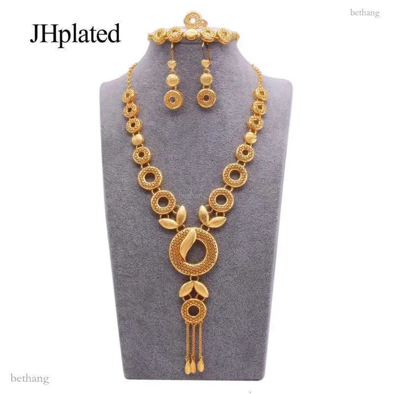 Save Big on Bulk 24k Gold Jewelry Dubai Dubai 24K Fashion Gold Plated  Bridal Jewelry Sets Necklace Earrings Bracelet Ring Gift Wedding Jewellery  Set