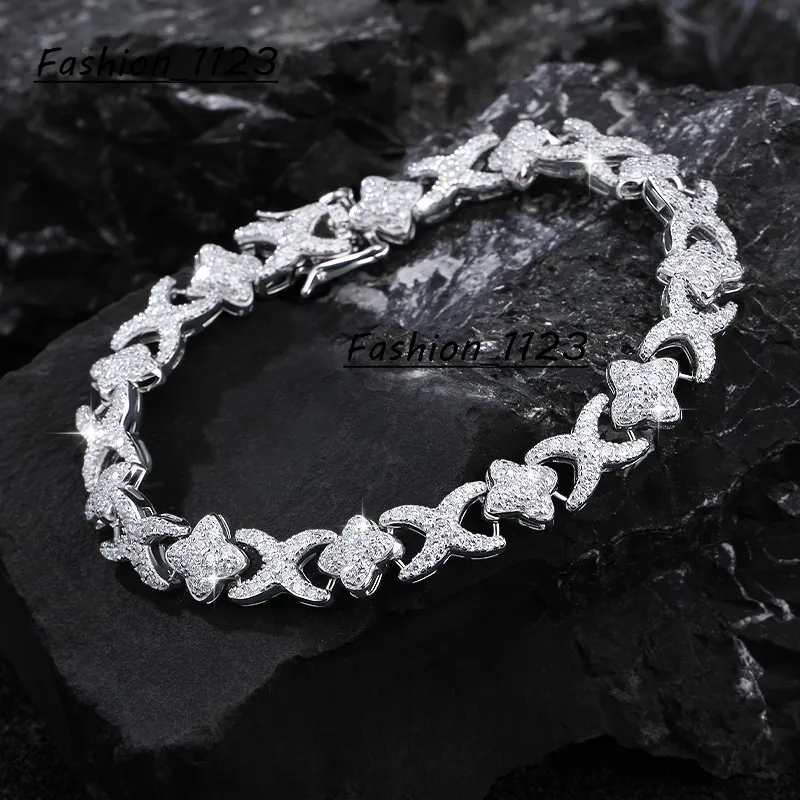 Infinity X Four Leaf Clover Flower Link Bracelet 925 From 34,42
