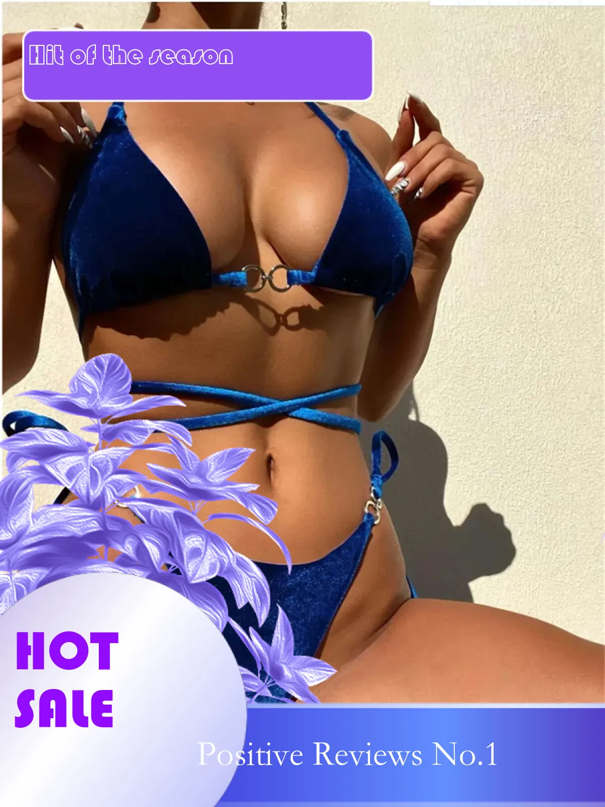 sexy blue bathing suit Connect Vibrating Tapered Probe - App Controlled - Purple main image 0