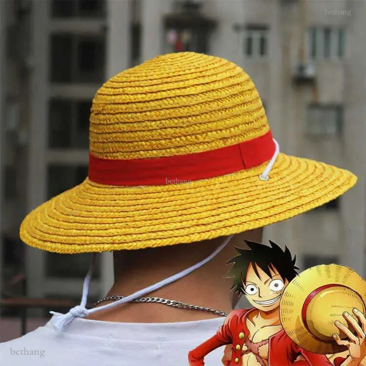 Anime Big Hats Luffy Straw Hat With String Save Big On Bulk One