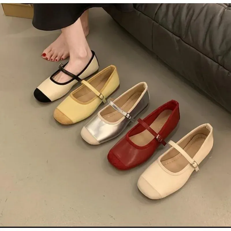 Silvery Women Ballet Fashion Ladies Casual Soft Sole Flats Spring Womens Comfort Shallow Ballerina Shoes 250407_voghion.com