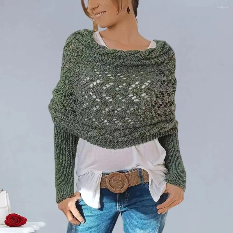 Scarf With Sleeves, Knitted Cable Wrap CZGDER Scarf With Sleeves