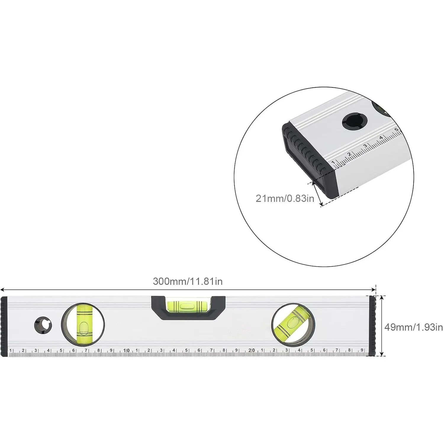 Aluminium Level Ruler 300mm Magnetic Aluminum Level Ruler 12 Inch Spirit... From Shxygjmy, $7 ...
