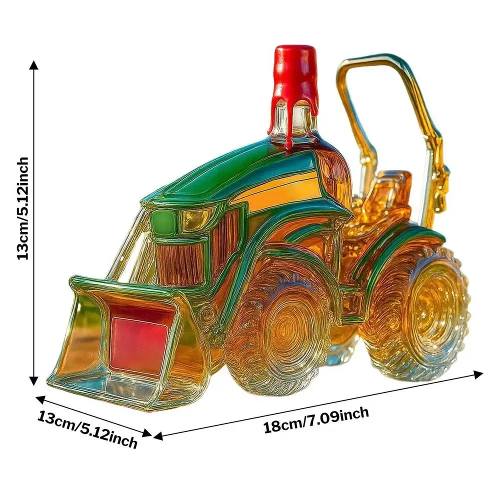 Decantador De Licor Con Forma De Tractor 3D - Botella Decorativa De Vidrio Para Whisky Y Vino, Regalo Para Amantes Del Bar En Casa