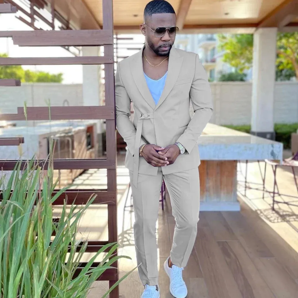 Slim Fit Trajes Ambos Hombre Venta Caliente Moda Diseño De Rayas