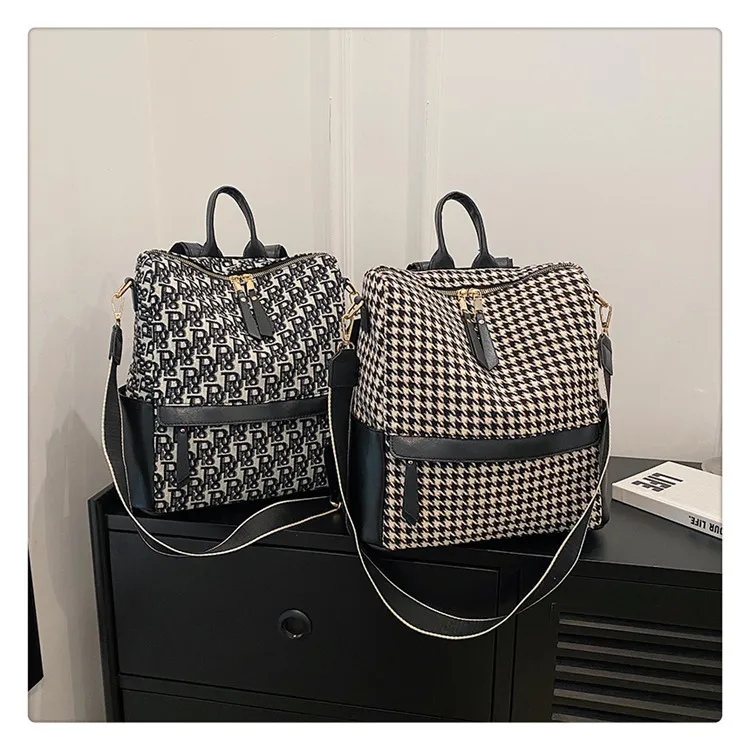 2025 Women's multi-purpose backpack new style American retro trendy large capacity simple and with a sense of niche