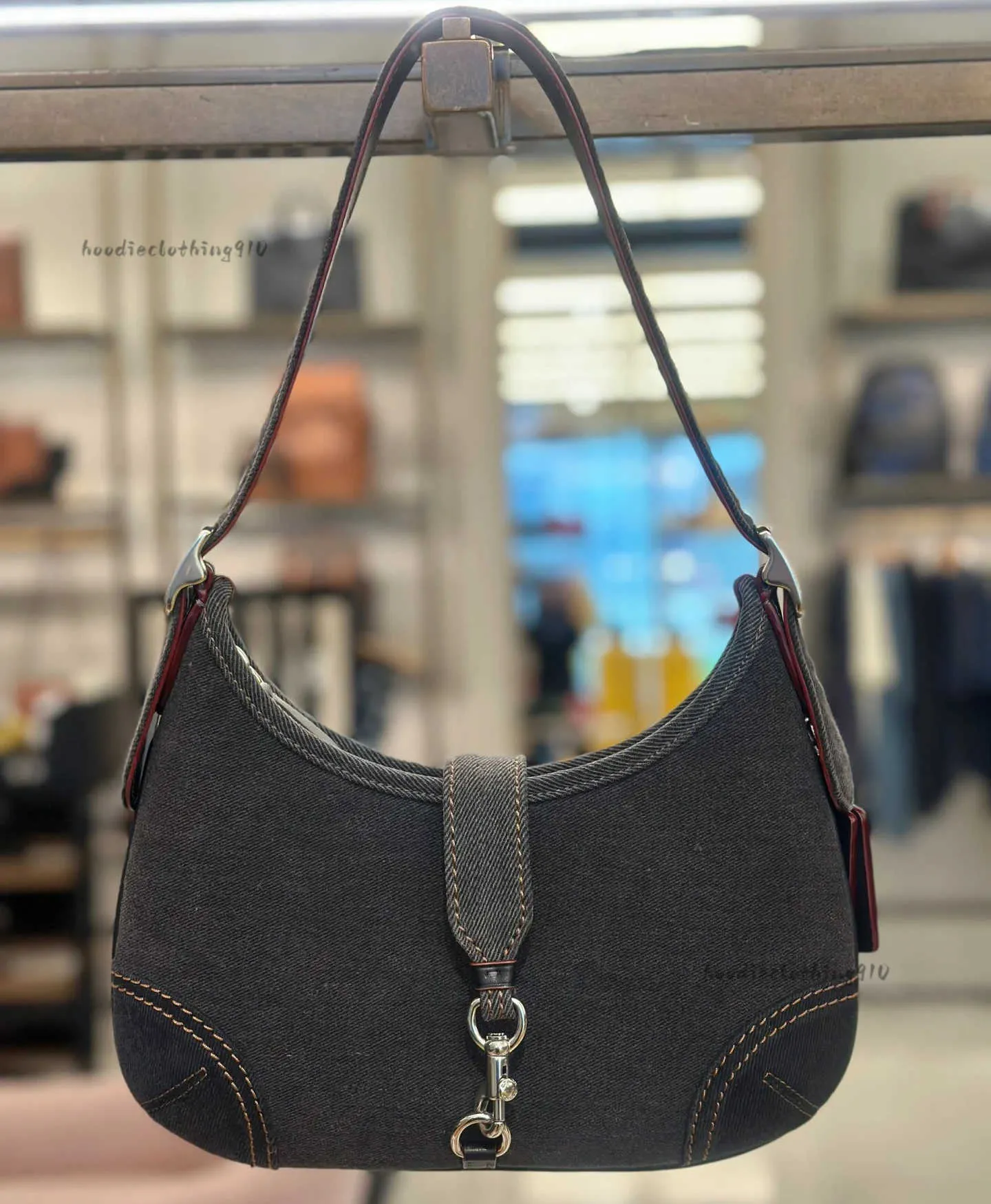 Hobo Shoulder Bag Small Genuine Leather Half Moon Crossbody Bag 