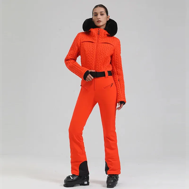 Combinaison De Ski/Snow Une Pièce Femme – Imperméable, Thermique & Doublée – Chaud & Résistante Hiver