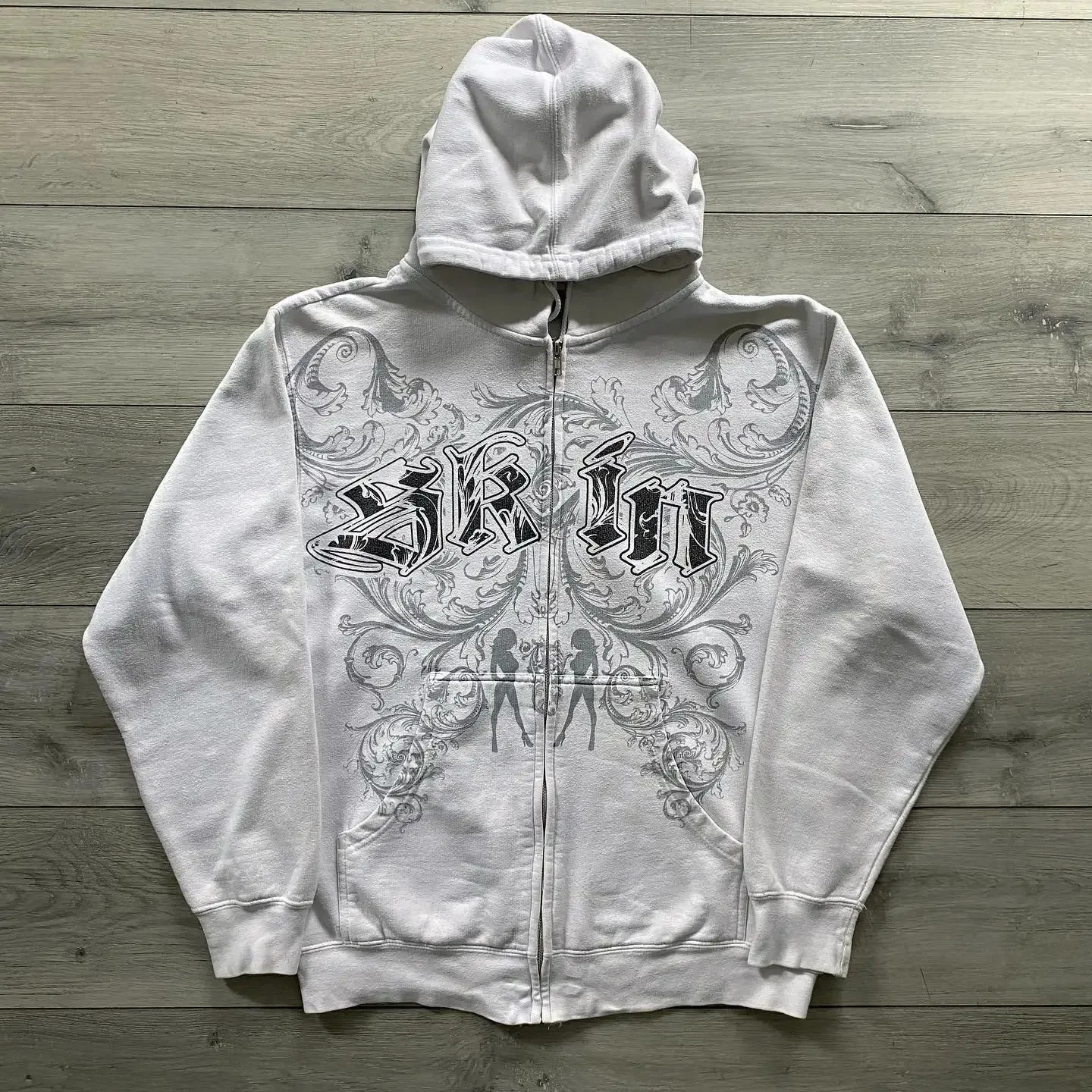 00s coating hoodie Y2K japanese label 平成 Men
