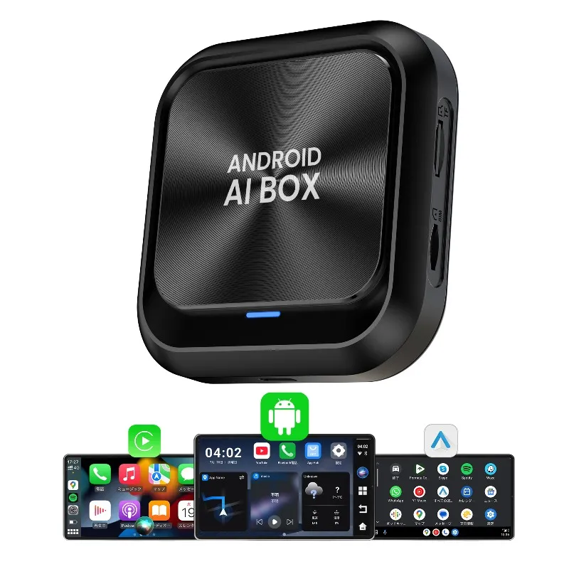 PCS55 AI Wireless CarPlay Android Auto Box with Bluetooth 5.0 and