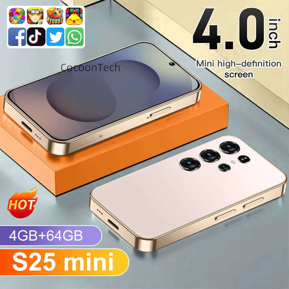Smartphone S25 Mini 5G Débloqué Android 13 3+32 Go Double SIM - Écran 4" - Couleurs Variées