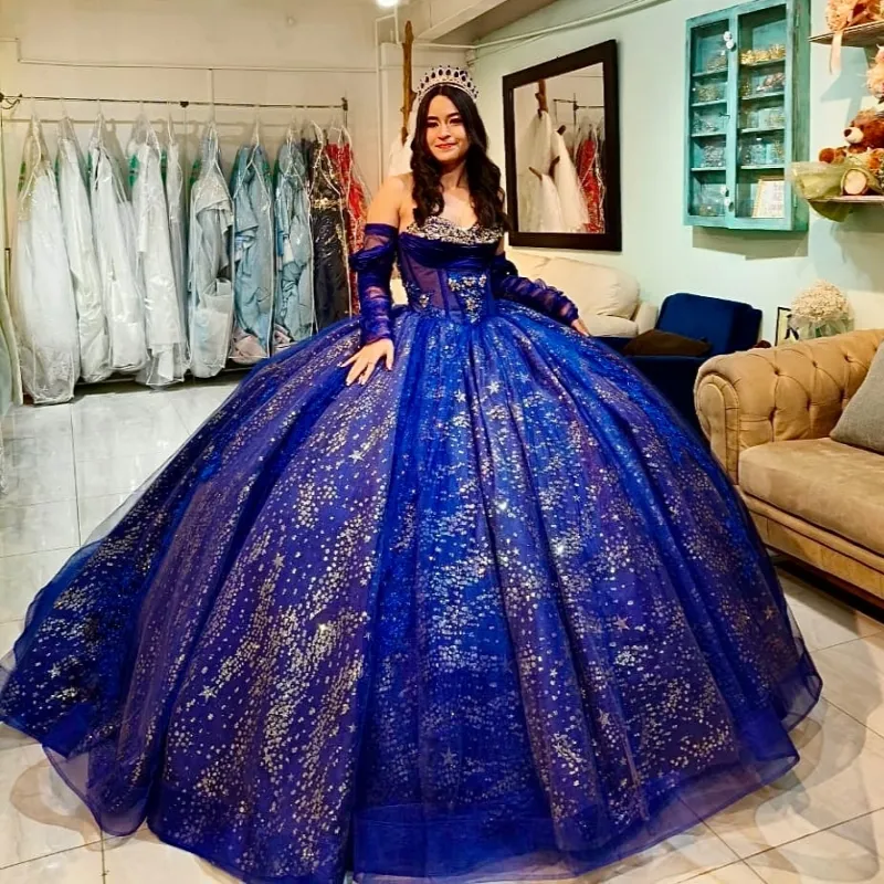 navy blue quince dresses Elegant Lace embroidery tulle beaded quinceanera prom blu classygown This ball gown is designed for someone who wants a structured upper body with a full Navy Blue Quinceaera Dresses |