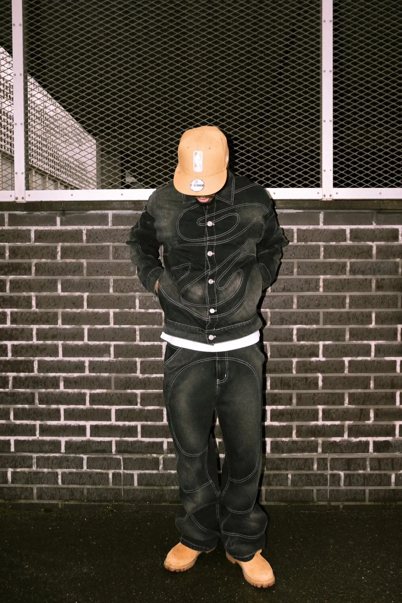 Uomo Da Tuta Gotica Retrò Y2K Jeans Abiti Vestiti Motivi A Strisce