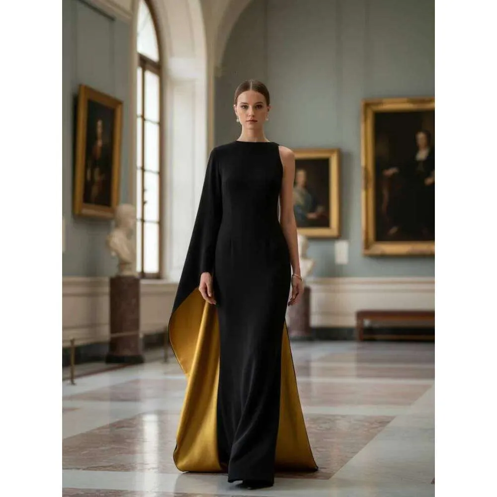 one shoulder cape dress pattern Ada Beaded One Shoulder Cape Sleeve Gown Tadashi Shoji Official Online Boutique