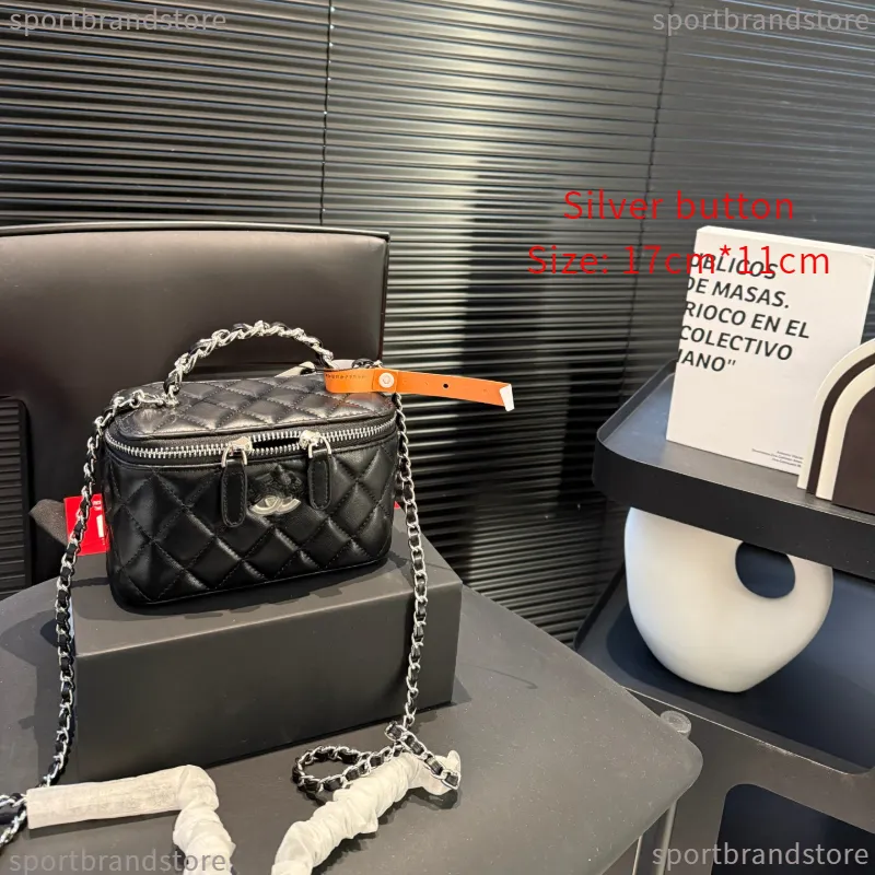 Vanity Case Bag Designer Makeup Bag Leather Chain Mini Box  display picture 2