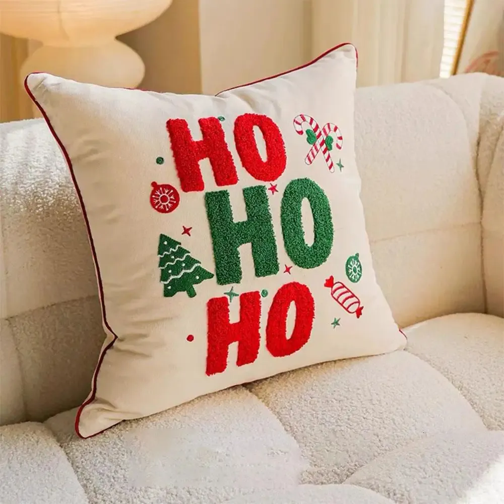4 Federe Per Cuscini Natalizie 45x45 Morbido Velluto Rosso Fiocchi Di Neve - Decorazione Soggiorno Divano - Regalo Di Natale