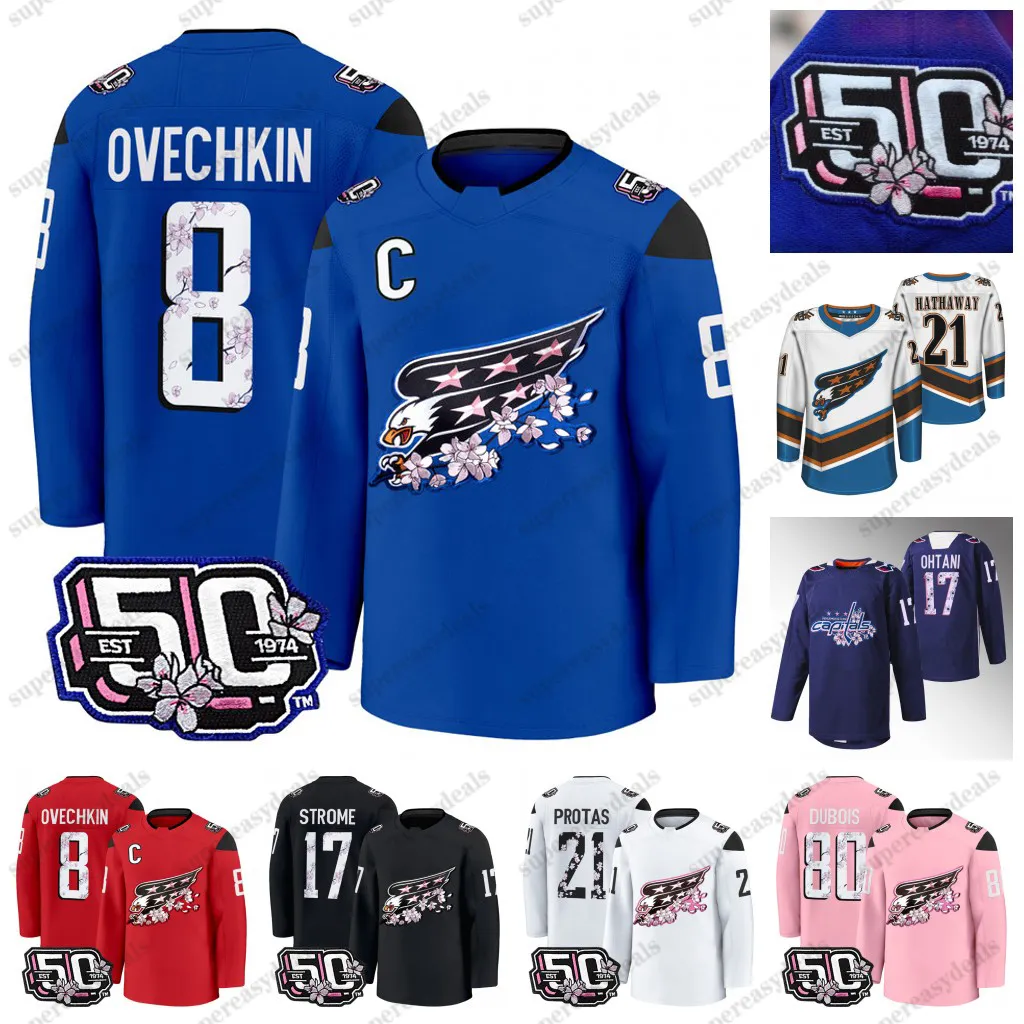 Alex Ovechkin Capital 2025 Cherry Blossom Screaming Eagle Jersey