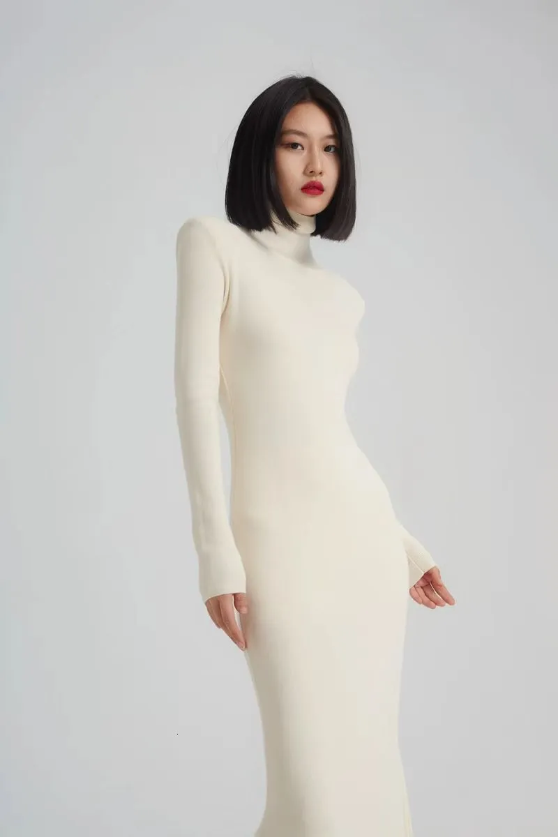Womens Knitted Maxi Dress Elegant Turtle Neck,... From Zara04, $19.79 In  Bulk | DHgate.Com