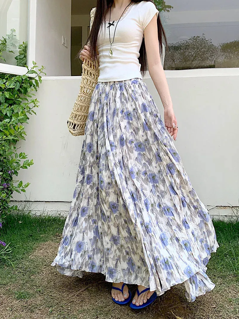 Floral Skirt Set Shein Maxi Skirts Long Floral Skirt Sold On Temu