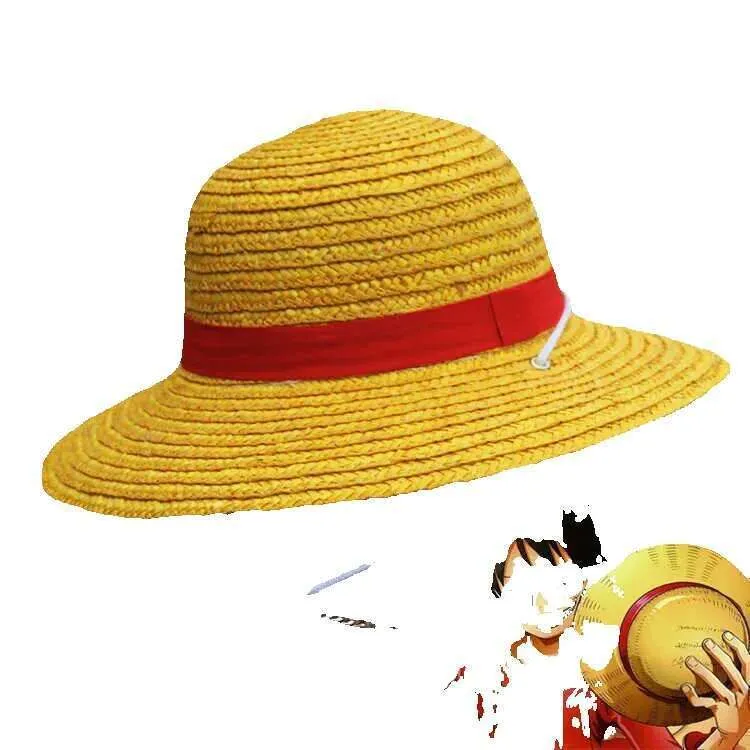 EHOTER – Chapeau De Paille Pour Enfants – Diamètre 31 Cm – Cosplay, Plage, Solaire – Dessin Animé – Multifonctionnel