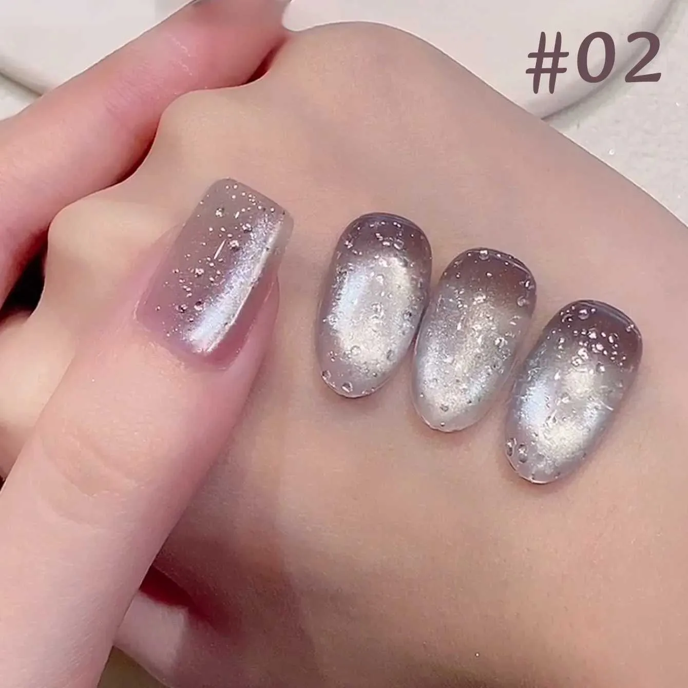 대량 White Blue Cat Eye Nails WS 1 8개 젤 매니큐어 세트 고밀도 스파클링 블루 화이트 유리 구슬 캣 아이 슈퍼  플래시 네일 아트 2025 Y2K 네일 R251110 구매로 큰 절약 | DHgate에서의 최고의 거래