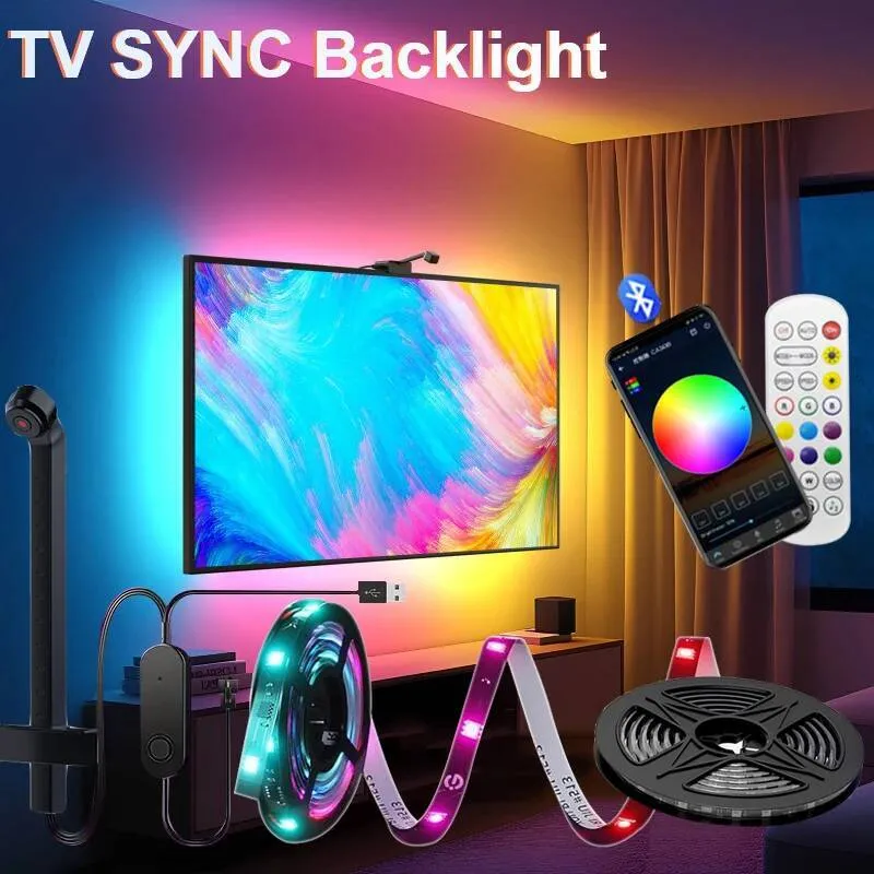 RGBIC LED Strip Light with Color Picking Sensor and App Control for TV ...