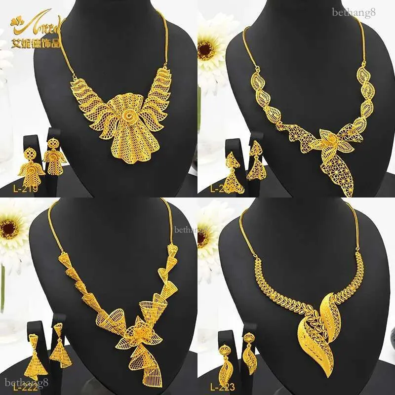 Conjunto De Collar De Joyería De Mujer India Africana Dubai Novia Boda Baile Joyería De Moda