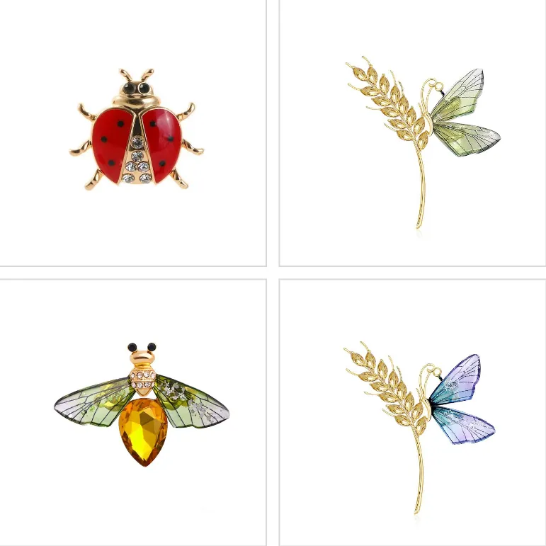 Classic Minimalist Design Charm Insect Meticulously Crafted Alloy Material Rhinestone With Exquisite Gift Womens Brooch_voghion.com