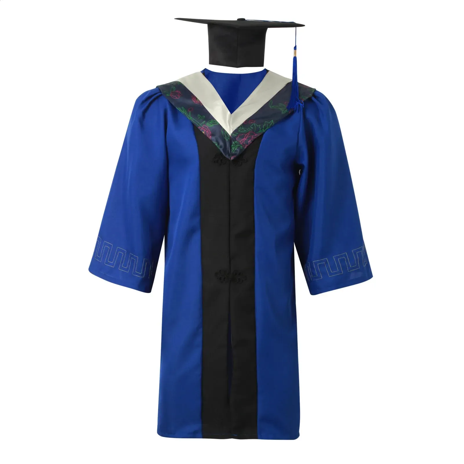 Student Graduation Gown And Cap Set Adults Year Academic Dress