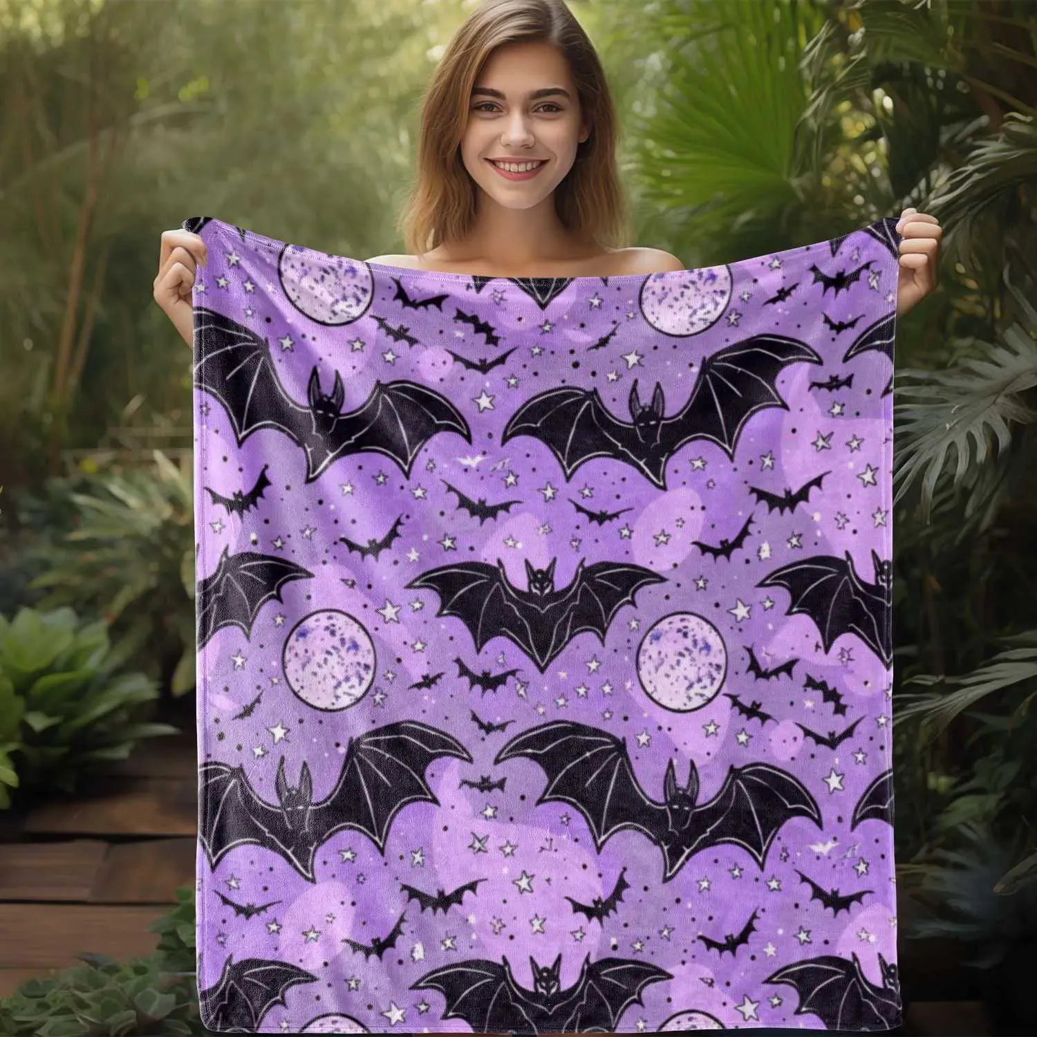 TRUKD Coperta morbida e leggera per tutte le stagioni, coperta horror per Halloween, per divano, letto, divano, 127 x 152 cm