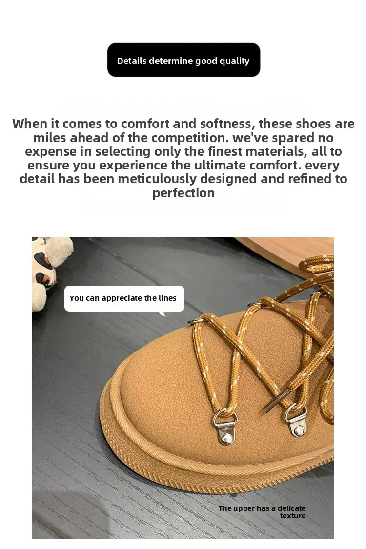 Warme Gefütterte Winterstiefel Für Damen Aus Leder Mit Profil_voghion.com