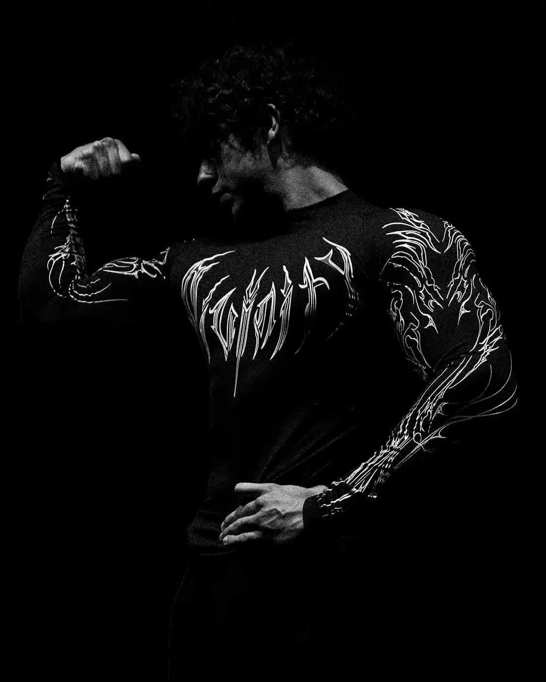 New Arrival Breathedivity compression shirt short sleeved top muscle gym fitness black wolf club Y2K Z250411