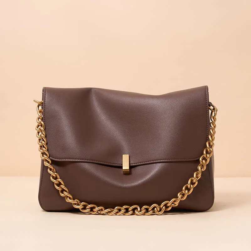 Luxury Designer Cowhide Crossbody New Niche High End Chain Large Capacity Commuter Shoulder Bag For Women_voghion.com