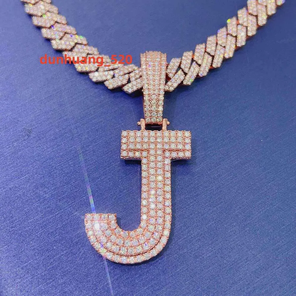 Save Big on Bulk Letter J Necklace Mens Wholesale Custom Sterling Sier Hip  Hop Letter J Pendant Men With VVS Moissanite Pass Diamond Tester GRA