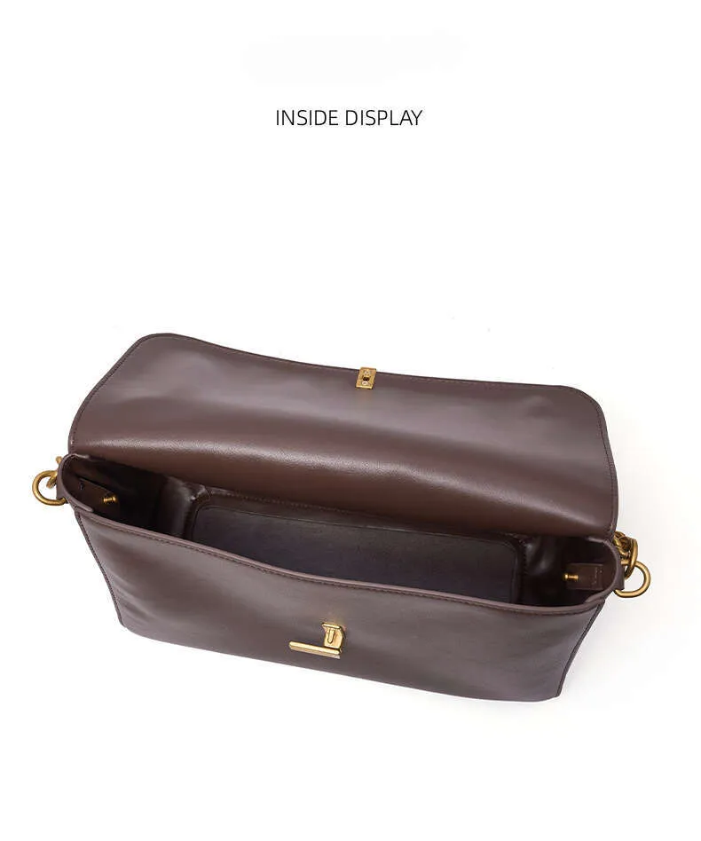 Luxury Designer Cowhide Crossbody Bag Large Capacity Chain Shoulder_voghion.com