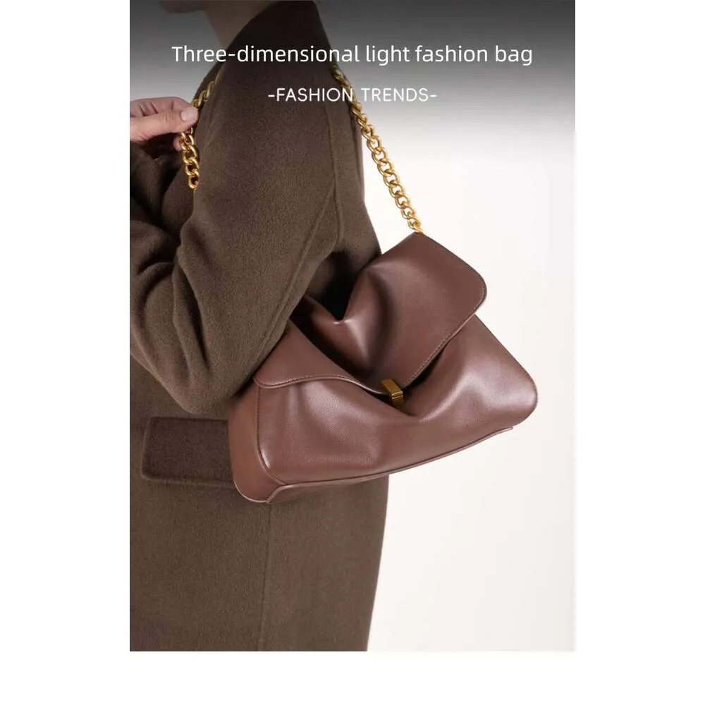 Luxury Designer Cowhide Crossbody Bag Large Capacity Chain Shoulder_voghion.com