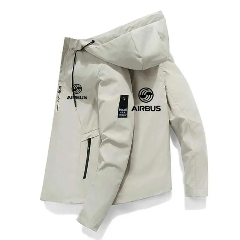 2025 New Airbus Aviation Hoodie Mens Jacket Thin Polyester Spring