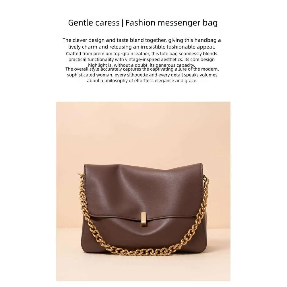 Luxury Designer Cowhide Crossbody Bag Large Capacity Chain Shoulder_voghion.com